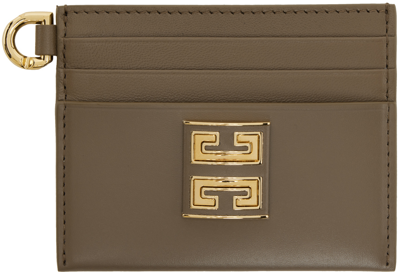 Shop Givenchy Taupe 4g Card Holder In 281 Taupe