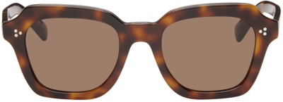 Shop Oliver Peoples Tortoiseshell Kienna Sunglasses In 100773 Mahogany