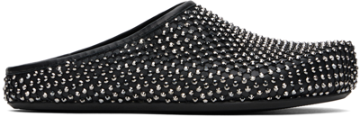 Shop Marni Black Leather Fussbett Loafers In 00n99 Black
