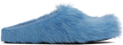 Shop Marni Blue Fussbett Sabot Loafers In 00b56 Royal