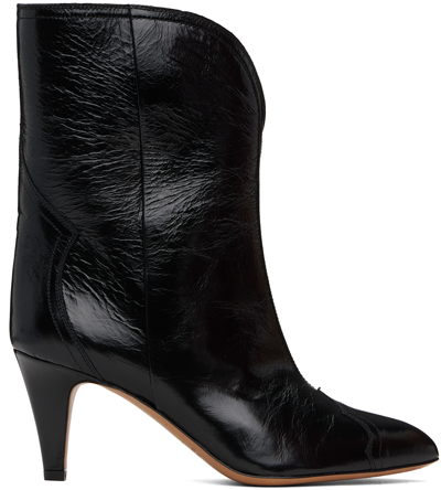 Shop Isabel Marant Black Dytho Heeled Boots In 01bk Black