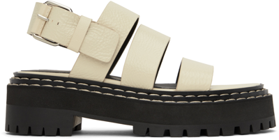 Shop Proenza Schouler Off-white Lug Sandals In 101 Natural