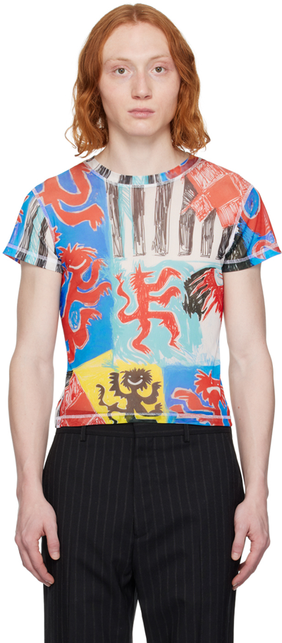 Shop Charles Jeffrey Loverboy Multicolor Baby T-shirt In Hepwms