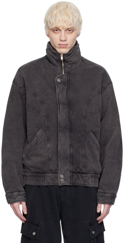 Shop Isabel Marant Black Parvey Jacket In 02fk Faded Black