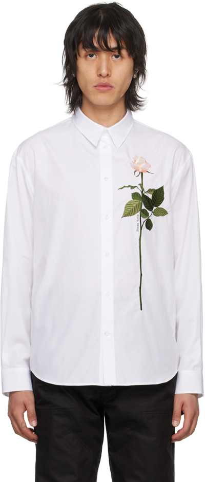 Shop Simone Rocha White Embroidered Shirt