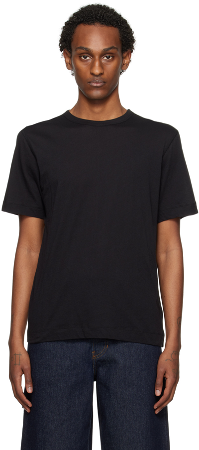 Shop Dries Van Noten Black Short Sleeve T-shirt In 900 Black