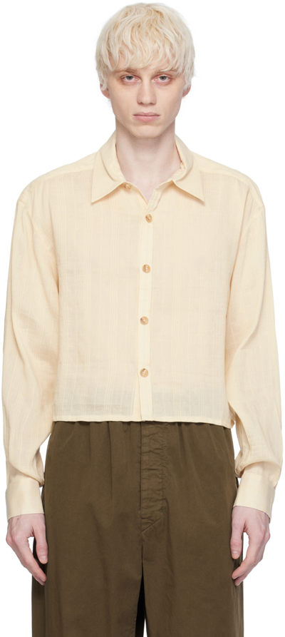 Shop King & Tuckfield Off-white Buttoned Shirt In Ecru