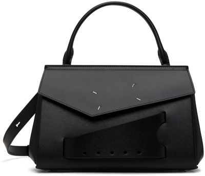 Shop Maison Margiela Black Snatched Top Handle Small Bag In T8013 Black