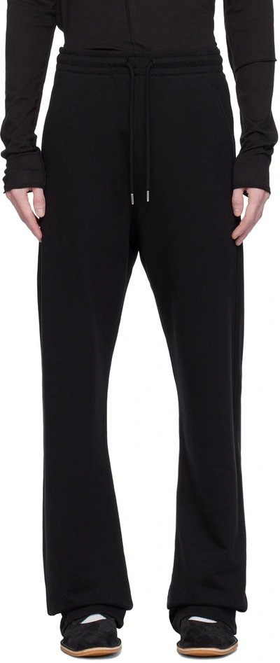 Shop Dries Van Noten Black Drawstring Sweatpants In Black (900)