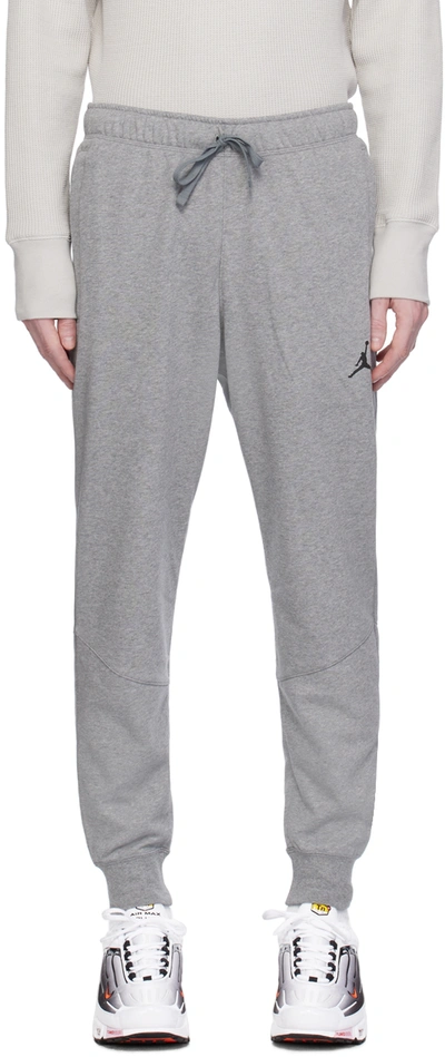Shop Nike Gray Sport Sweatpants In Carbon Heather/black