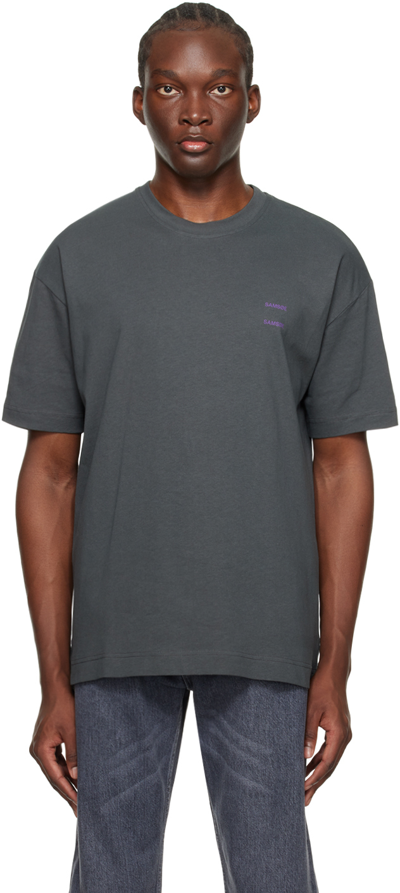 Shop Samsã¸e Samsã¸e Gray Joel T-shirt In Volcanic Ash