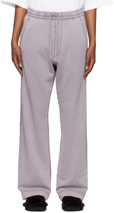 Shop Dries Van Noten Purple Printed Sweatpants In 401 Purple