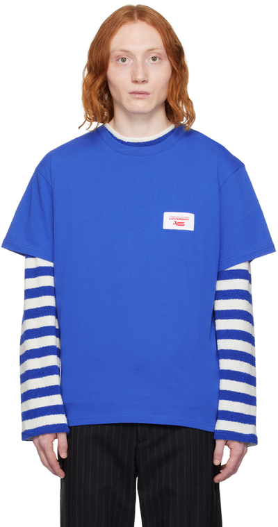 Shop Charles Jeffrey Loverboy Blue Label T-shirt