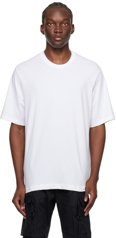 Shop Dsquared2 White Crewneck T-shirt In 104 White/red