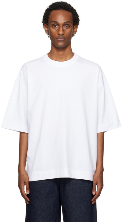 Shop Dries Van Noten White Oversized T-shirt In 1 White