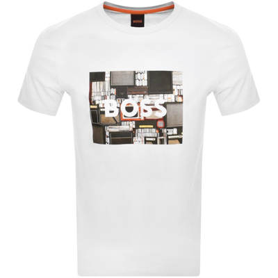 Shop Boss Casual Boss Teeheavyboss Logo T Shirt White