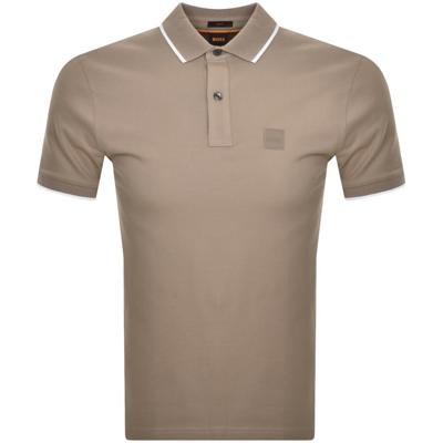Shop Boss Casual Boss Passertip Polo T Shirt Brown