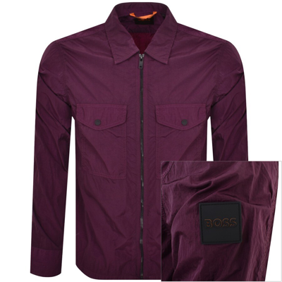 Shop Boss Casual Boss Lovel Full Zip Overshirt Purple