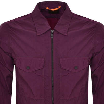 Shop Boss Casual Boss Lovel Full Zip Overshirt Purple
