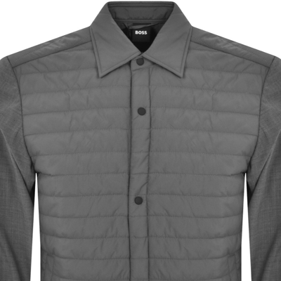 Hugo Boss Boss P Olson Padd Jacket Grey In Grey