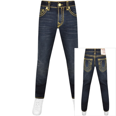 Shop True Religion Rocco Super T Flap Skinny Jeans Blue