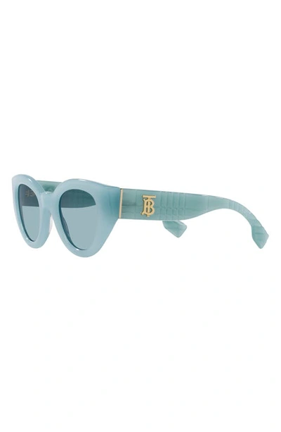 Shop Burberry Meadow 47mm Phantos Sunglasses In Azure