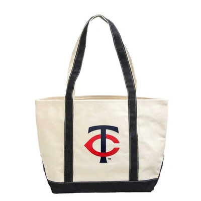 Shop Logo Brands Minnesota Twins Canvas Tote Bag In Navy