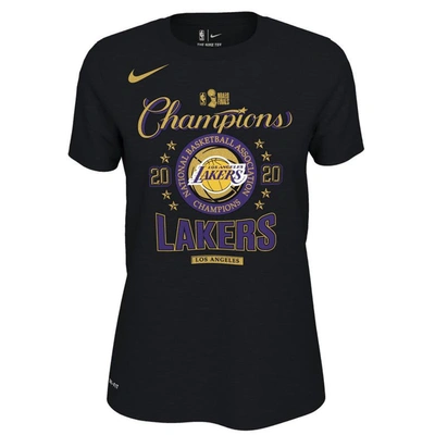 Shop Nike Black Los Angeles Lakers 2020 Nba Finals Champions Locker Room T-shirt