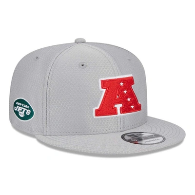 Shop New Era Gray New York Jets 2024 Pro Bowl 9fifty Adjustable Snapback Hat