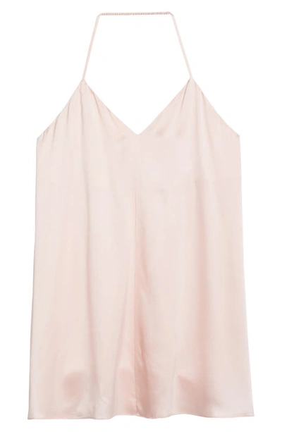 Shop Lunya Halter Washable Silk Nightgown In Frosted Rose