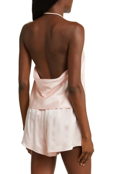 Shop Lunya Halter Washable Silk Pajamas In Frosted Rose