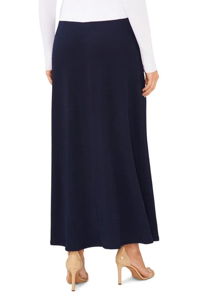 Shop Halogen Textured Knit Maxi Skirt In Classic Navy