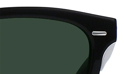 Shop Raen Myles Polarized Round Sunglasses In Recycled Black/ Green Polar