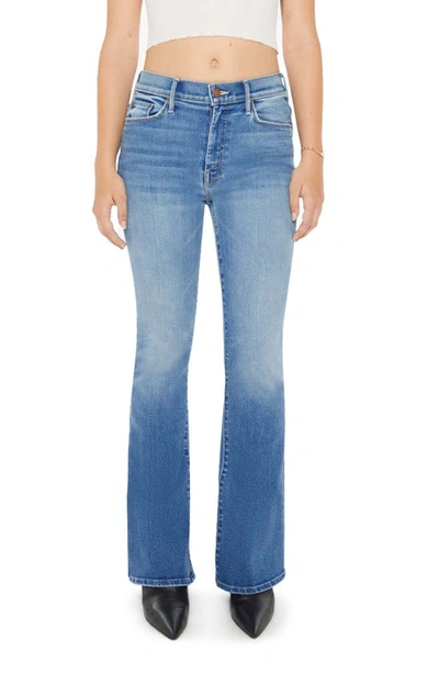 Mother Womens Horseback To Quarterback The Doozy Flared Straight-leg Mid-rise Stretch-denim Jeans In Layover
