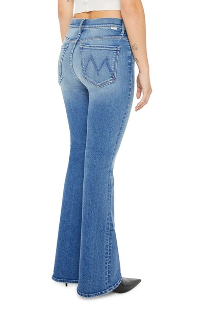 Mother Womens Horseback To Quarterback The Doozy Flared Straight-leg Mid-rise Stretch-denim Jeans In Layover