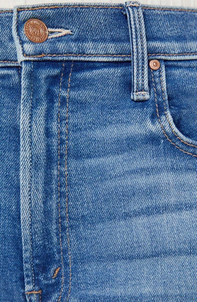 Mother The Dodger High Waist Wide Leg Ankle Jeans In Out Of The Blue