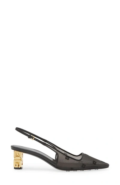 Shop Givenchy G-cube Pointed Toe Slingback Pump In Black