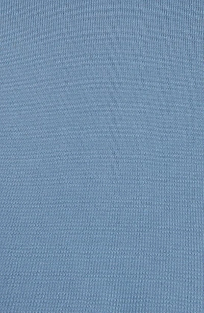 Shop Tom Ford Superfine Sea Island Cotton Polo Sweater In Denim Blue