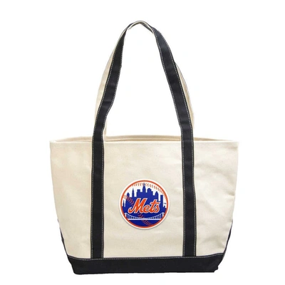 Shop Logo Brands New York Mets Canvas Tote Bag In Royal