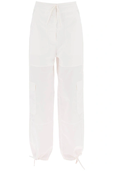 Shop Totême Cotton Cargo Pants In White