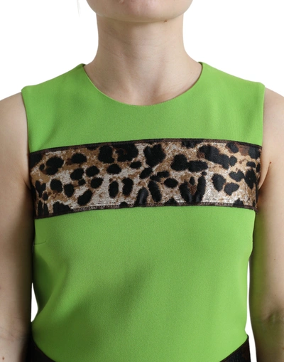 Shop Dolce & Gabbana Chic Apple Green Shift Women's Dress