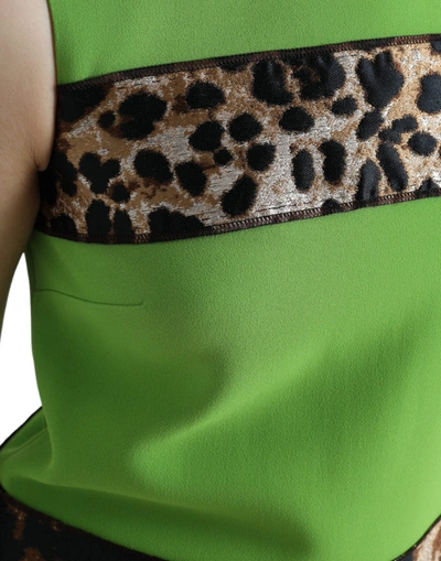 Shop Dolce & Gabbana Chic Apple Green Shift Women's Dress
