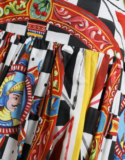 Shop Dolce & Gabbana Elegant High Waist A-line Midi Women's Skirt In Multicolor