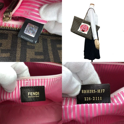 Shop Fendi Zucca Brown Canvas Tote Bag ()