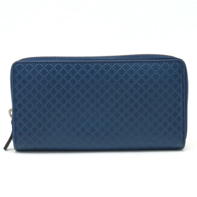 Shop Gucci Diamante Blue Leather Wallet  ()