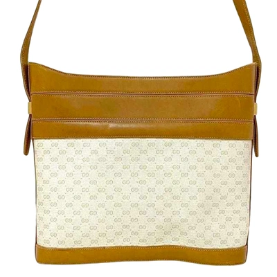 Shop Gucci Micro Small Gg Canvas Brown Canvas Shopper Bag ()