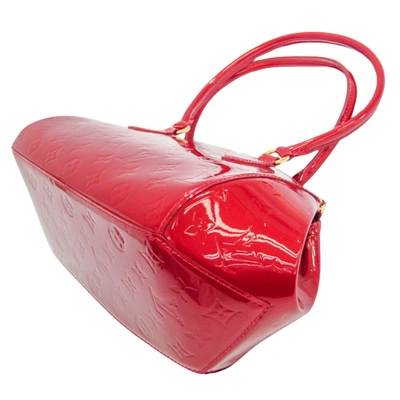 Pre-owned Louis Vuitton Sherwood Red Patent Leather Shopper Bag ()