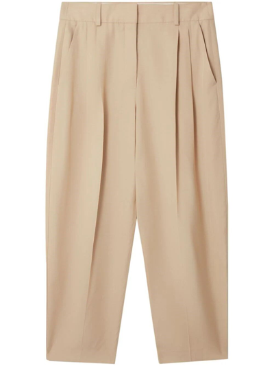 Shop Stella Mccartney Tapered Leg Tailored Trousers In Brown