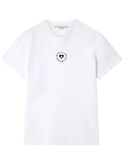 Shop Stella Mccartney Lovestruck Logo T-shirt In White