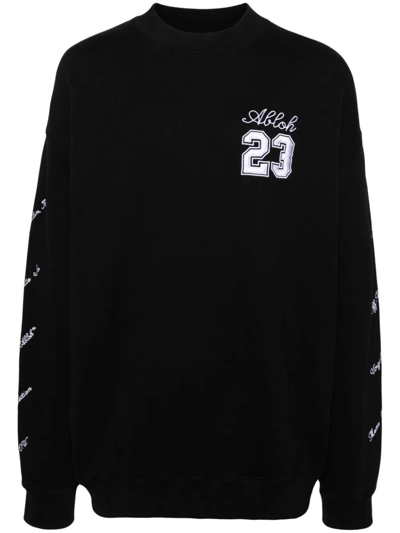 Shop Off-white 23 Logo Skate Sweatshirt In Black
